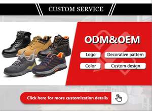 أحذية سلامة رجالية عالية الجودة من الفولاذ بأصابع القدم أحذية أمان من الجلد الميكروفايبر مانعة للانزلاق بالجملة رخيصة واقية - Product Image 6