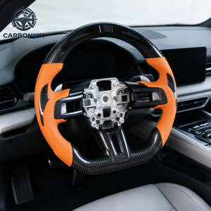 Volante de Fibra de Carbono Forjado Personalizado para Ford Mustang Gt 350 S550 S650 S197 Ecoboost 2024 2019 2017 2013 2016 - Product Image 4