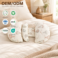 Oreiller de soutien de grossesse imprimé réglable en gros, coussin corporel multifonctionnel de maternité pour le sommeil et l'allaitement du nouveau-né