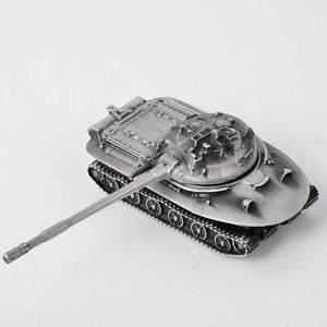 Modelo de Tanque T-34/85 de Metal Fundido a Presión - Acabado Plateado, Segunda Guerra Mundial, Soviético, para el Tablero del Automóvil y Decoración del Hogar |   Regalo Coleccionable - Product Image 1