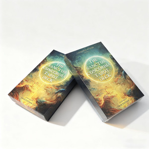 Großhandel benutzer definierte Kartenspiel Goldfolie Druck <span class=keywords><strong>Tarot</strong></span> karten Deck Sets Papier material <span class=keywords><strong>Tarot</strong></span> karten mit Box und Holz ständer - Product Image 3