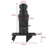 Objectif zoom continu réglable 0.7X-5X Objectif 3D 2D FHD à monture C pour l'industrie Microscope de caméra vidéo numérique HDMI VGA USB