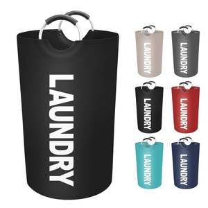 Laundry Hamper Baskets <b>Canvas</b> Basket Bags Dirty Clothes Storage Laundry Basket With Handle - Product Image 6