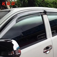 Deflectores de Viento y Lluvia KQD de Material PC para Ventanas de Coche, Protector Solar y de Lluvia, Cierre de Puerta, Negro/Blanco, 4 Piezas/Juego, Fácil Instalación para Toyota Hilux