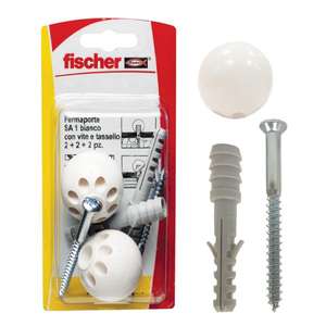 FISCHER - 504638 Tope de puerta blanco en blister SA 1N N K - EAN 8001132046388 ELEMENTOS PARA FIJACIÓN DE TOPAS - Product Image 1