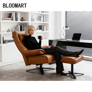<span class=keywords><strong>Chaise</strong></span> inclinable électrique de loisirs moderne en cuir véritable pour le bureau et le salon Canapé en cuir <span class=keywords><strong>Chaise</strong></span> à siège unique - Product Image 5