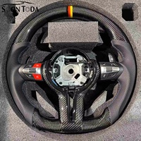 Volant en cuir noir en fibre de carbone avec touches rouges M1 M2 pour BMW F30 535i F10 F15 F36 F20 F22 F25 F32 F80 M3 M5 X5m F85 M8 F92