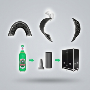 Pantallas y señalización digital para publicidad en vídeo con pantalla LED flexible P2 para botellas de cerveza - Product Image 4