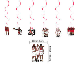 Nouveau NBA <span class=keywords><strong>Chicago</strong></span> <span class=keywords><strong>Bulls</strong></span> enfants fête d'anniversaire décoration fournitures insérer drapeau ballon bannière sport thème fête fournitures - Product Image 5