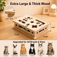 Nouvelle Boîte d'Enrichissement Interactif 2026 pour Chat avec Jouet à Chatouiller en Forme de Clochette et Baguette à Herbe à Chat pour un Affûtage des Griffes Sans Stress