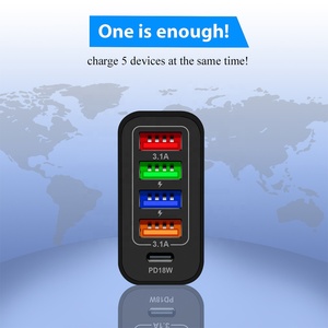 Cargador rápido USB de 48W <span class=keywords><strong>Adaptador</strong></span> de cargador de 4 puertos para <span class=keywords><strong>iPhone</strong></span> 12 <span class=keywords><strong>13</strong></span> <span class=keywords><strong>Pro</strong></span> <span class=keywords><strong>Max</strong></span> Cargador de teléfono Xiaomi <span class=keywords><strong>Adaptador</strong></span> de <span class=keywords><strong>corriente</strong></span> rápido de enchufe europeo/estadounidense/británico - Product Image 4