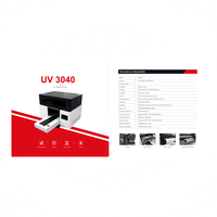 Nouvelle technologie d'impression UV à plat A3 3040, imprimante UV hybride à plat et tout-en-un pour autocollants, bouteilles cylindriques