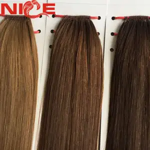 Chinese virgin hair hot sell in korea popular hair extension kont thread cotton feather line