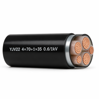 Câble électrique blindé en cuivre YJV22 0.6/1KV 4*70+1*35 avec isolation XLPE pour le câblage électrique des installations commerciales et industrielles