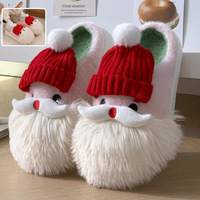 Pantoufles d'hiver de Noël en gros unisexe rétro en EVA peluche antidérapantes douillettes cadeau