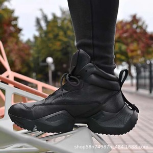 Botas Martin de Cuero Genuino para Hombre, Botas de Tobillo con Cordones, Zapatos Casuales con Suela de Goma Antideslizante, Moda Urbana - Product Image 2