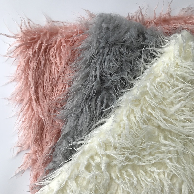 Оптовая продажа, длинная Роскошная пушистая белая ткань из искусственного меха