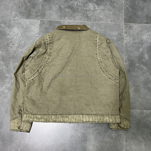 Áo khoác bomber thợ mộc nam chất liệu vải denim cotton twill vintage, kiểu dáng vintage, có khóa kéo, in logo tùy chỉnh mùa đông - Product Image 2