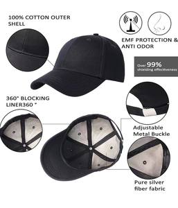 BLOCK EMF protezione cappello con tessuto Anti radiazioni <span class=keywords><strong>EMI</strong></span> e RF schermatura cappellino da Baseball cappello Emf - Product Image 2