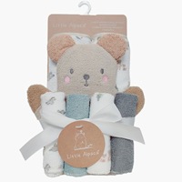 Children's 7-Piece Microfiber Soft Quick-Dry Baby Hooded Towel Set-Bath Towel Cape Swaddle Blanket Hand Towel Face Cloth Bedroom