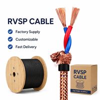 Câble de communication et de contrôle flexible blindé à paire torsadée isolé XLPE RVVP RVSP RS485 RS232 0,5 mm² IP44 UL2547 20 18 AWG