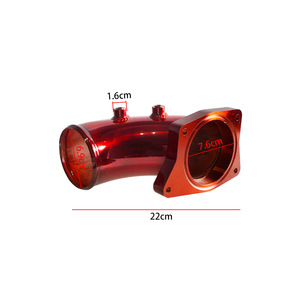 Kit de Sistema de Escape para Ford 6.0L, Tubo Recto de Aluminio de 22cm, Rojo, para Mejora y Reequipamiento - Product Image 1