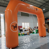 Logo personnalisé marque début finition arches publicitaires gonflables course de marathon arc cible gonflable avec ventilateur