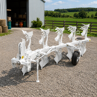 Charrue hydraulique à retourner 4+1 sillons personnalisée pour tracteur, équipement agricole à haut rendement