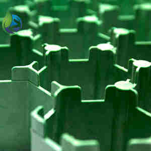 Rejilla de Plástico HDPE Negra y Verde con Forma de Flor Industrial para Plantar Césped, para Entradas de Vehículos, Estacionamientos y Jardines Verdes - Product Image 4