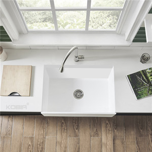 Diseño Popular <span class=keywords><strong>de</strong></span> acrílico puro rectángulo <span class=keywords><strong>de</strong></span> piedra <span class=keywords><strong>de</strong></span> resina lavabo solo delantal frente <span class=keywords><strong>fregaderos</strong></span> <span class=keywords><strong>de</strong></span> <span class=keywords><strong>cocina</strong></span> - Product Image 4