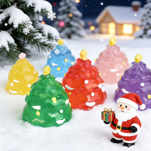 Decorazione Natalizia in Resina Colorata Luminosa che si Illumina al Buio, Ornamento per Albero di Natale, Decorazione da Tavolo per le Festività, Vendita all'Ingrosso - Product Image 2