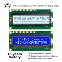 Écran d'affichage à caractères LCD JXDC 1602A 16x2, 3.3V 5V, interface parallèle I2C, module LCD STN avec rétroéclairage, industriel, en vrac, OEM