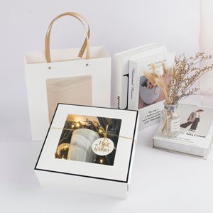 Màu Đen Trong Suốt Rõ Ràng Cửa Sổ Tote 2Mm Gấp Quà Tặng Vận Chuyển Hộp Giấy Cho Đám Cưới Quà Tặng Sinh Nhật In Ấn Bìa Quà Tặng - Product Image 6