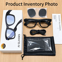 Lunettes Intelligentes AI SENDER T100 avec Caméra HD 1080P, Traduction en Temps Réel, Verres Anti-Lumière Bleue, Étanchéité IP68 et Commande Vocale