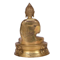 Statue de Bouddha en laiton artisanale, figurine spirituelle décorative pour la maison, le temple, la méditation et la décoration intérieure