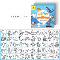 Cartoon Mini Graffiti Buch Geschenke Tragbares DIY Zeichenheft 50 Blatt Kinder Malbuch für Kunstmalerei