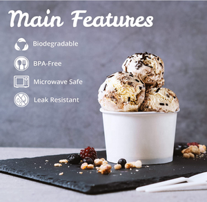 Vasos de Papel Biodegradables para Restaurante, Libres de BPA, con Logotipo Personalizado, Tipo <span class=keywords><strong>McDonald</strong></span>'s, con Tapa/Manga/Pajita para Bebidas - Product Image 4