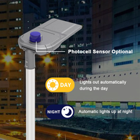 Lampadaire LED intelligent d'extérieur avec capteur de mouvement, étanche IP66, alimentation CA, corps en acier inoxydable, garantie 5 ans
