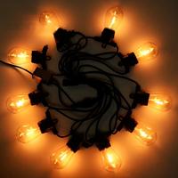 Guirlande lumineuse LED en forme de cône de pin de Noël, abat-jour en cristal, câble noir, couleurs vives, décoration lumineuse pour arbre de Noël, jardin, patio, lumières féériques