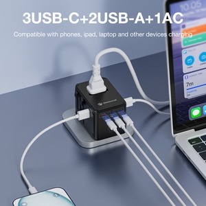 Wontravel 45W Type D/O Universal Sockets Worldwide Travel Adapter with Custom Logo - Product Image 2
