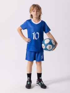 Tenue d'entraînement <span class=keywords><strong>de</strong></span> football pour garçon uniforme <span class=keywords><strong>de</strong></span> sport d'équipe Design graphique maillot à manches courtes ensemble 100% Polyester imprimé pour les enfants - Product Image 2