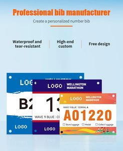 Maraton koşu yarışları yarışması için su geçirmez ve dayanıklı atlet Bib numaraları yazdırılabilir Tyvek kağıt - Product Image 6