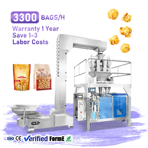 Máquina de Empaquetado Multifuncional Totalmente Automática, Máquina de Empaquetado Doypack para Alimentos, Granos y Palomitas de Maíz en Bolsas con Cierre Vertical - Product Image 1