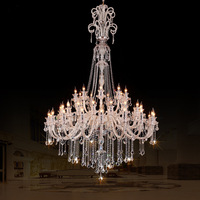 Lustre en cristal Maria Theresa luxueux, extra multi-niveaux, doré, pour villa, salon, hall d'hôtel, projet