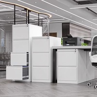 Armoire à dossiers verticale en acier à 3 tiroirs, rangement de bureau moderne, commode pour hôpital et chambre à coucher