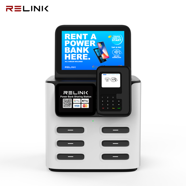 New Arrival Powerbank Vending Machine 6Slots Rental Power Bank Station With Pos Terminal for Bar Hotel Restaurant