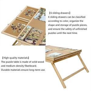 Vassoio per puzzle <span class=keywords><strong>da</strong></span> 1500 pezzi <span class=keywords><strong>giochi</strong></span> per il cervello in legno <span class=keywords><strong>tavolo</strong></span> pieghevole per puzzle <span class=keywords><strong>tavolo</strong></span> pieghevole pliante <span class=keywords><strong>con</strong></span> cassetti e copertura per gambe - Product Image 5