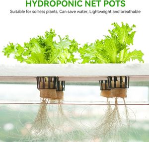 Pots en filet perforé en PVC pour hydroponie de jardin, pots ronds en filet, pots pour culture hydroponique, réutilisables, écologiques, 400 ml - Product Image 3