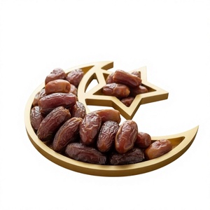 Plato decorativo de metal con forma de luna creciente y estrella para servir dátiles, nueces, dulces y frutos secos, ideal para Eid y Ramadán. - Product Image 5