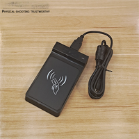 Pembaca Kartu RFID Proximity Desktop Plastik Smart USB 125KHz 13.56Mhz EM IC  Baca & Tulis